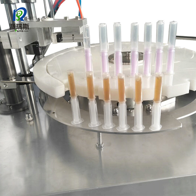 Machine de remplissage pharmaceutique contrôlée par PLC/HMI avec système de nettoyage CIP/SIP